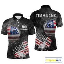 Load image into Gallery viewer, Custom American Flag Bowling Shirts Men Women Team Patriotic Bowling Jersey MBL84