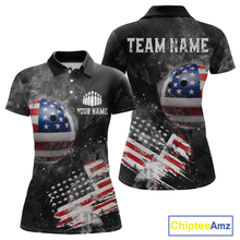 Load image into Gallery viewer, Custom American Flag Bowling Shirts Men Women Team Patriotic Bowling Jersey MBL84