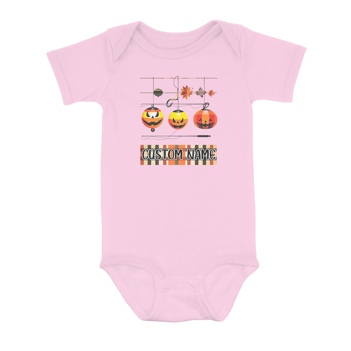 Cute Fishing Bobbers Custom Halloween Infant Fishing Shirts, Fall Fishing Newborn Baby Onesie IPHW7147