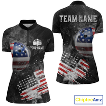 Load image into Gallery viewer, Custom American Flag Bowling Shirts Men Women Team Patriotic Bowling Jersey MBL84