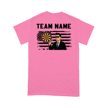 Load image into Gallery viewer, US Flag Dartboard Grunge Custom Name Shirts Dart Shirts For Men, Darts For Gift NYN0174