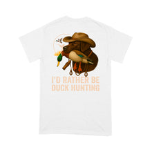 Load image into Gallery viewer, I&#39;d Rather Be Duck Hunting Chocolate Labs Dog Men T-shirt FSD4705 D03