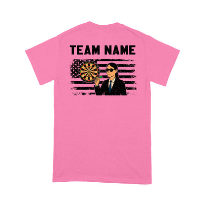 US Flag Dartboard Grunge Custom Name Shirts Dart Shirts For Women, Darts For Gift NYN0175