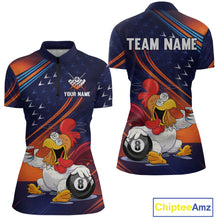 Load image into Gallery viewer, Funny Chicken Billiard Shirts for Women Custom 8 Ball Billiard Jersey Pool Shirt Polo &amp; 1/4-Zip BHT6