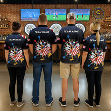 Load image into Gallery viewer, Custom Funny Chicken Dart Shirt American Dart Jerseys for Men Polo &amp; 1/4 Zip Dartboard Shirt DHT6