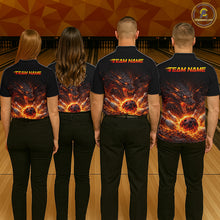 Load image into Gallery viewer, Custom Flame Dragon Bowling Shirt for Men Bowling Jersey Polo &amp; Quarter-Zip Bowling Outfit QZT996
