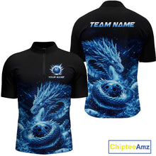 Load image into Gallery viewer, Ice Dragon Bowling Team Shirt Custom Bowling Jersey for Men Bowling Outfit QZT997