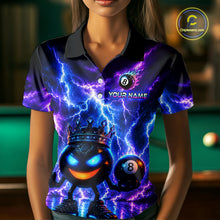 Load image into Gallery viewer, Person wearing a vibrant polo shirt with a 8-ball design and 'Your Name' text.