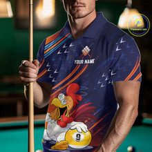 Load image into Gallery viewer, Funny Chicken Billiard Shirts for Men Custom 9 Ball Billiard Jersey Pool Shirt BHT12