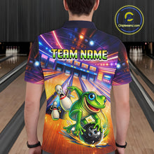Load image into Gallery viewer, Custom Funny Frog Bowling Shirt for Men Polo &amp; 1/4-Zip Bowling Team Jersey League QZT843