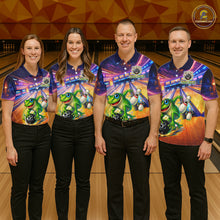 Load image into Gallery viewer, Custom Funny Frog Bowling Shirt for Men Polo &amp; 1/4-Zip Bowling Team Jersey League QZT843