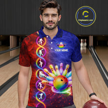 Load image into Gallery viewer, Personalized DNA Bowling Shirt for Men Bowling Team League Polo &amp; 1/4-Zip Bowling Gift QZT854