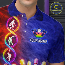 Load image into Gallery viewer, Personalized DNA Bowling Shirt for Men Bowling Team League Polo &amp; 1/4-Zip Bowling Gift QZT854