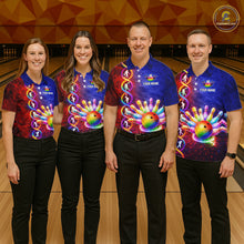 Load image into Gallery viewer, Personalized DNA Bowling Shirt for Men Bowling Team League Polo &amp; 1/4-Zip Bowling Gift QZT854