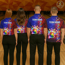 Load image into Gallery viewer, Personalized DNA Bowling Shirt for Men Bowling Team League Polo &amp; 1/4-Zip Bowling Gift QZT854
