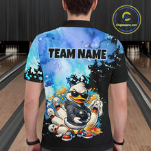 Load image into Gallery viewer, Funny Duck Bowling Team Shirt for Men Custom Bowling League Outfit Polo &amp; 1/4-Zip QZT860