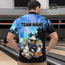 Load image into Gallery viewer, Funny Duck Bowling Team Shirt for Men Custom Bowling League Outfit Polo &amp; 1/4-Zip QZT860