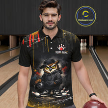Load image into Gallery viewer, Personalized Owl Bowling Jersey Bowling Team Shirt Polo &amp; 1/4-Zip Bowling Outfit for Men QZT865