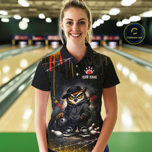 Load image into Gallery viewer, Personalized Owl Bowling Jersey Bowling Team Shirt Polo &amp; 1/4-Zip Bowling Outfit for Women QZT865