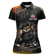 Load image into Gallery viewer, Personalized Owl Bowling Jersey Bowling Team Shirt Polo &amp; 1/4-Zip Bowling Outfit for Women QZT865