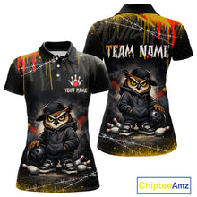 Load image into Gallery viewer, Personalized Owl Bowling Jersey Bowling Team Shirt Polo &amp; 1/4-Zip Bowling Outfit for Women QZT865