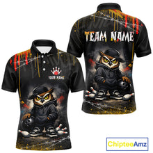 Load image into Gallery viewer, Personalized Owl Bowling Jersey Bowling Team Shirt Polo &amp; 1/4-Zip Bowling Outfit for Men QZT865