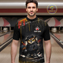 Load image into Gallery viewer, Personalized Owl Bowling Jersey Bowling Team Shirt Polo &amp; 1/4-Zip Bowling Outfit for Men QZT865