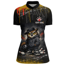 Load image into Gallery viewer, Personalized Owl Bowling Jersey Bowling Team Shirt Polo &amp; 1/4-Zip Bowling Outfit for Women QZT865