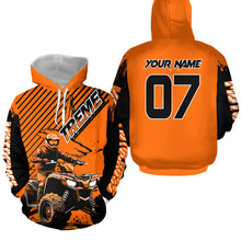 Load image into Gallery viewer, Custom Orange ATV Racing Hoodie UPF30+ Motocross Hoodie Men Women Extreme Riding Sweatshirt for Kids MHT200