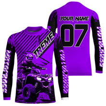 Load image into Gallery viewer, Purple ATV Racing Jersey Upf30+ Custom Motocross Jersey Men Women Extreme Riding Shirt for Kids MHT200