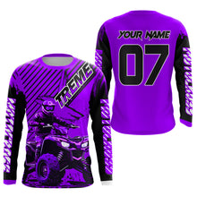 Load image into Gallery viewer, Purple ATV Racing Jersey Upf30+ Custom Motocross Jersey Men Women Extreme Riding Shirt for Kids MHT200