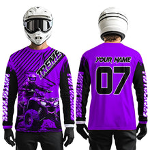 Load image into Gallery viewer, Purple ATV Racing Jersey Upf30+ Custom Motocross Jersey Men Women Extreme Riding Shirt for Kids MHT200