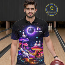 Load image into Gallery viewer, Mystic Bowling Night Garden Custom Bowling Team Shirt for Men Bowling Jersey Polo &amp; Quarter-Zip QZT990