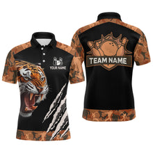 Load image into Gallery viewer, Tiger Bowling Shirt Custom Bowling Team Jersey for Men Bowling Outfit Polo &amp; 1/4-Zip QZT772