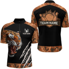 Load image into Gallery viewer, Tiger Bowling Shirt Custom Bowling Team Jersey for Men Bowling Outfit Polo &amp; 1/4-Zip QZT772