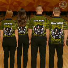 Load image into Gallery viewer, Custom Yellow Funny Cowboy Gun Bowling Shirt for Women Bowling Team Jersey Bowling Polo &amp; Quarter-Zip QZT915