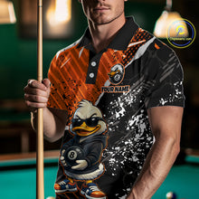 Load image into Gallery viewer, Personalized Orange Funny Duck Billiard Team Shirt for Men 8 Ball Billiard Jersey Pool Shirt Unisex BHT22