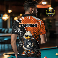 Load image into Gallery viewer, Personalized Orange Funny Duck Billiard Team Shirt for Men 8 Ball Billiard Jersey Pool Shirt Unisex BHT22