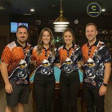 Load image into Gallery viewer, Personalized Orange Funny Duck Billiard Team Shirt for Men 8 Ball Billiard Jersey Pool Shirt Unisex BHT22