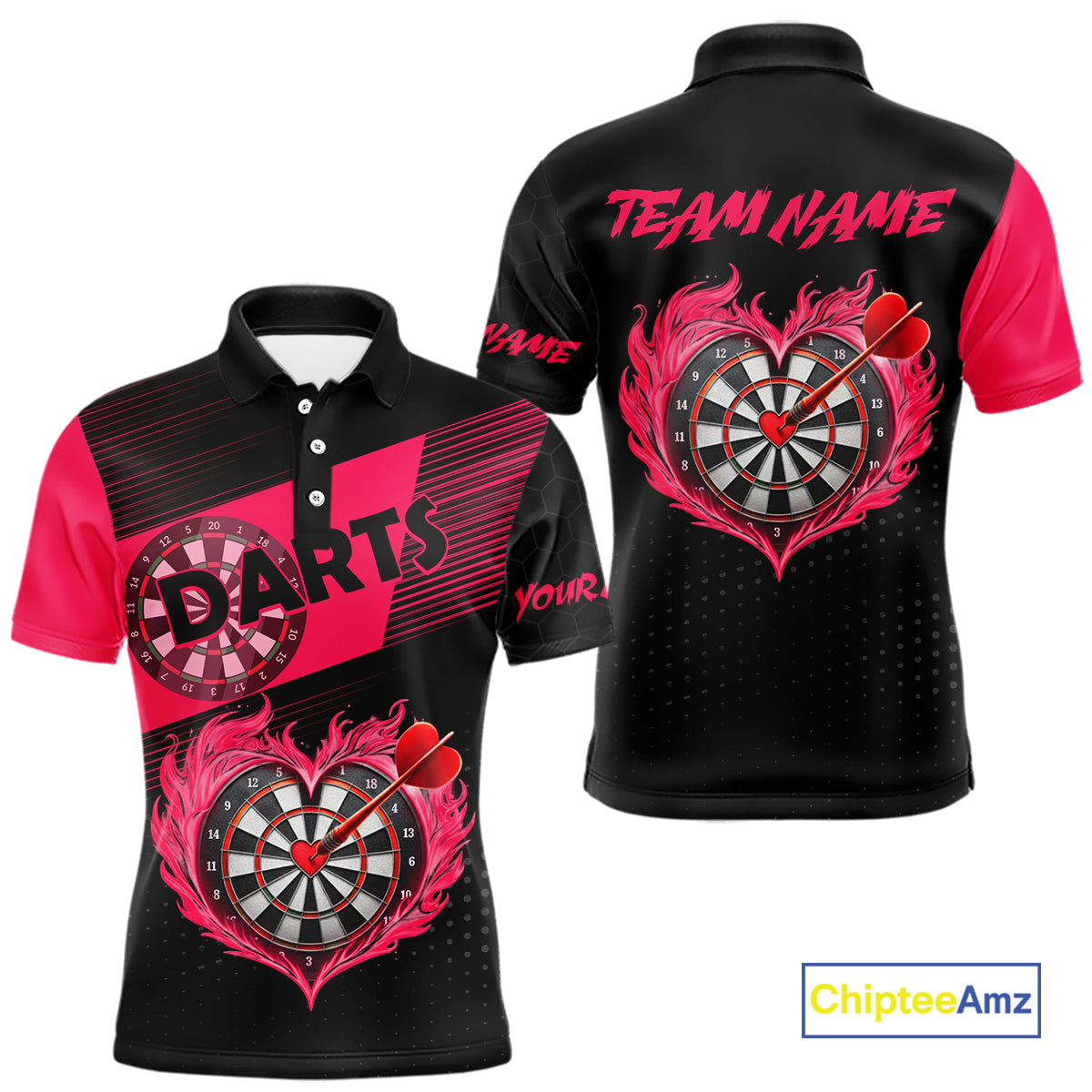 Personalized Pink Dart Shirt for Couples Valentine Dart Jersey for Men Dartboard Shirt for Team DHT9