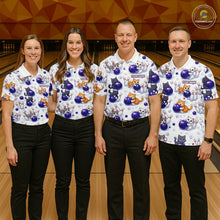 Load image into Gallery viewer, Custom Funny Cat Pattern Bowling Shirt Bowling Jersey League Polo &amp; 1/4Zip Bowling Team for Women QZT951