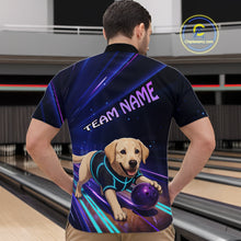 Load image into Gallery viewer, Neon Funny Labrador Retriever Bowling Shirt for Men Custom Bowling Team Jersey Polo &amp; 1/4-Zip QZT992