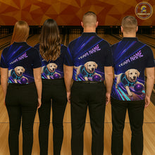 Load image into Gallery viewer, Neon Funny Labrador Retriever Bowling Shirt for Men Custom Bowling Team Jersey Polo &amp; 1/4-Zip QZT992