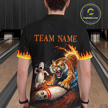 Load image into Gallery viewer, Personalized Tiger Bowling Shirt Orange Funny Bowling Team League Jersey for Men QZT832