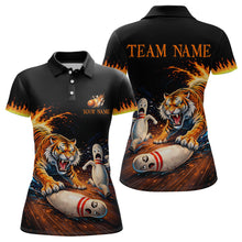 Load image into Gallery viewer, Personalized Tiger Bowling Shirt Orange Funny Bowling Team League Jersey for Women QZT832