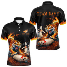 Load image into Gallery viewer, Personalized Tiger Bowling Shirt Orange Funny Bowling Team League Jersey for Men QZT832