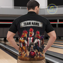 Load image into Gallery viewer, Custom Funny Chicken Family Bowling Shirt for Men Bowling Team Jersey Polo &amp; Quarter-Zip QZT1005