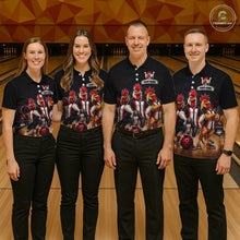 Load image into Gallery viewer, Custom Funny Chicken Family Bowling Shirt for Men Bowling Team Jersey Polo &amp; Quarter-Zip QZT1005