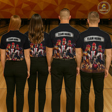 Load image into Gallery viewer, Custom Funny Chicken Family Bowling Shirt for Men Bowling Team Jersey Polo &amp; Quarter-Zip QZT1005