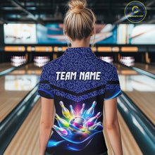 Load image into Gallery viewer, Personalized Bowling Team Shirt for Women  Polo &amp; 1/4 Zip Bowling Jersey League QZT839